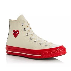 COPY - Comme Des Garcons PLAY x Converse Unisex Red Sole High Top Sneakers